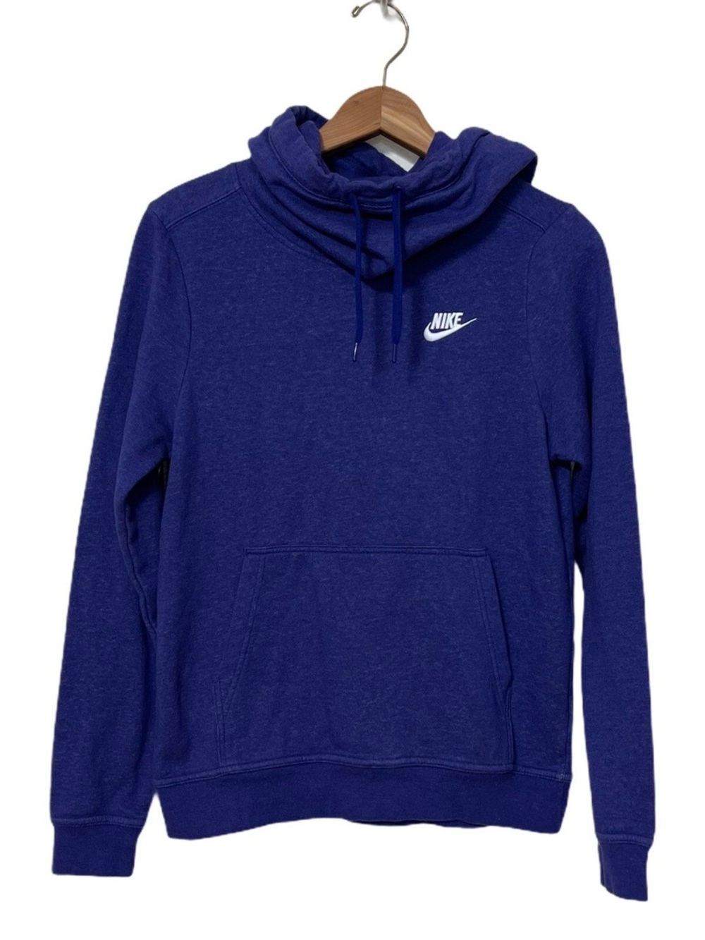 Nike  Womens Funnel Neck Hoodie Sz Medium Heather Blue